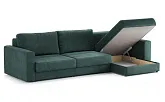 Диван угловой Ларсон 3М Nordic 74 изумруд - превью 3